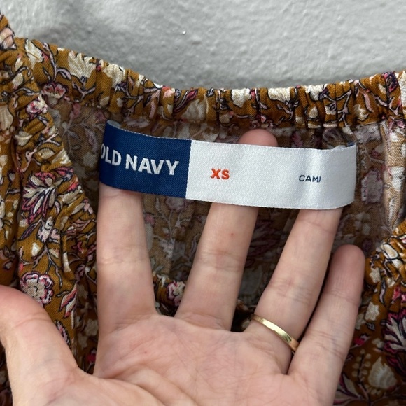 Old Navy Women Brown Tan Floral Print Cami Summer Dress size XS - Picture 5 of 9